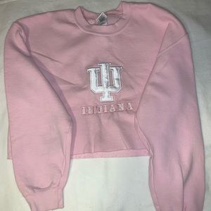 IU Crop Crewneck Pink